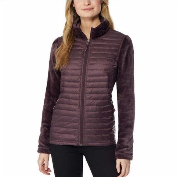 32 Degrees Ladies' Mixed Media Plush Down Jacket - Picture 2 of 5